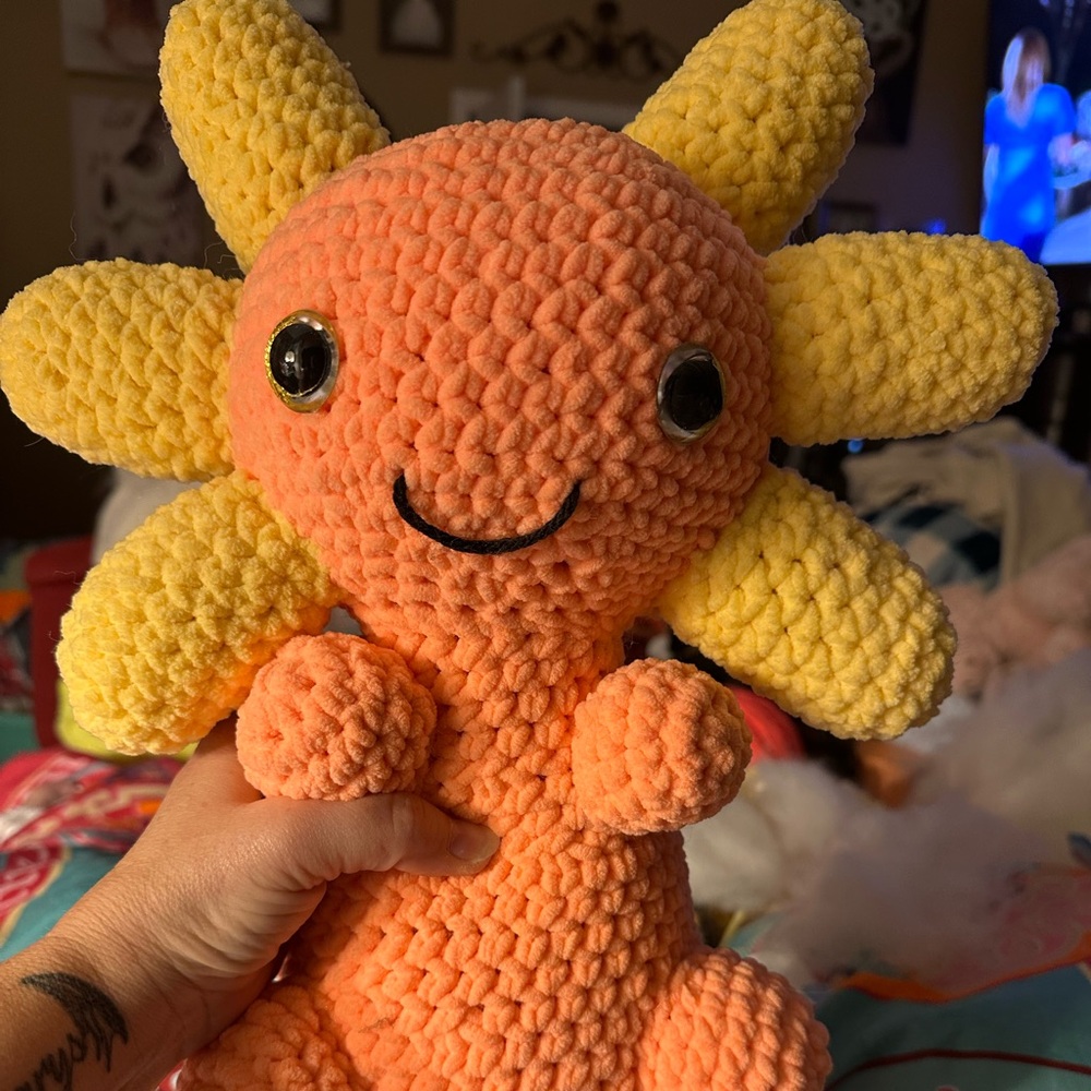 New handmade Axolotl with safety eyes